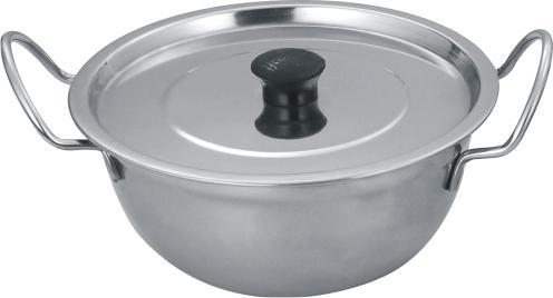 ढक्कन के साथ एस.एस. कटोरा