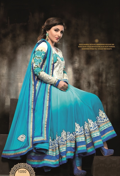 Blue Fashion Anarkali Suits