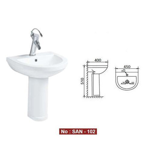 पेडस्टल बेसिन