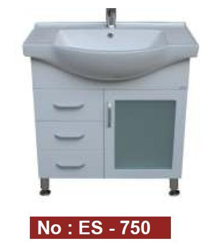 PVC कैबिनेट के साथ सिरेमिक बेसिन