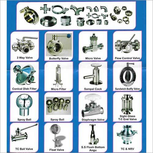Dairy Fittings - Color: Silver