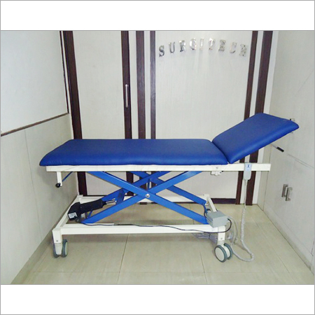Hospital Examination Table - Height Adjustable 560-1000mm , Mains Powered Electric Actuator with Scissor Action Lift