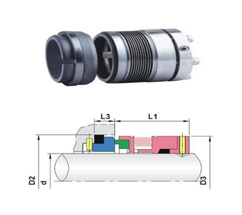 Metal Bellow Mechanical Seal - Color: Grey