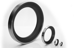 Carbon Ball Valve Seats - Carbon Material, Ring Shaped, Black Color, Density 2.10~2.30 g/cm3, Bulk Density 1.55-1.75 g/cm3, Temperature Range -180°C to +260°C 