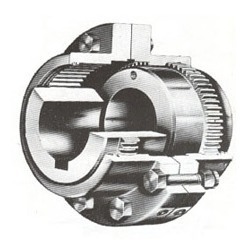 Full Gear Coupling - Steel, Standard Size, Silver | High Torque Ratings, Large Bore Capacity, High Misalignment Capacity, Improved Lubrication System