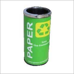 Green Colored Coded Steel Dustbins