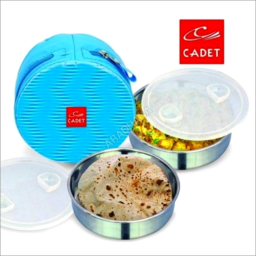 इन्सुलेटेड कैरी बैग के साथ लंच बॉक्स (स्टील कंट.)