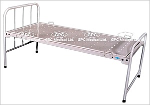 Hospital Beds - Stainless Steel, 198 x 91 x 60cm | Powder Coated Frame, Rigid Mesh Mattress, Hard Rubber Legs