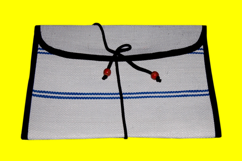 Office File Jute Bag - Jute A4 Size Off-White, Drawstring Closure | Lightweight, Portable, Durable, Eco-Friendly