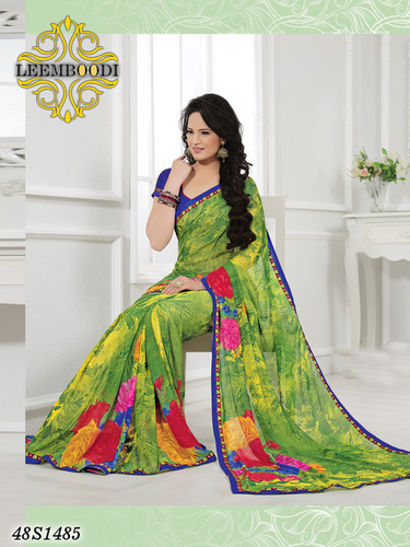 डिज़ाइनर प्रिंटेड साड़ी