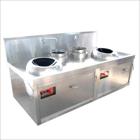 Four Burner Chinese Cooking Range Power Source: Gas