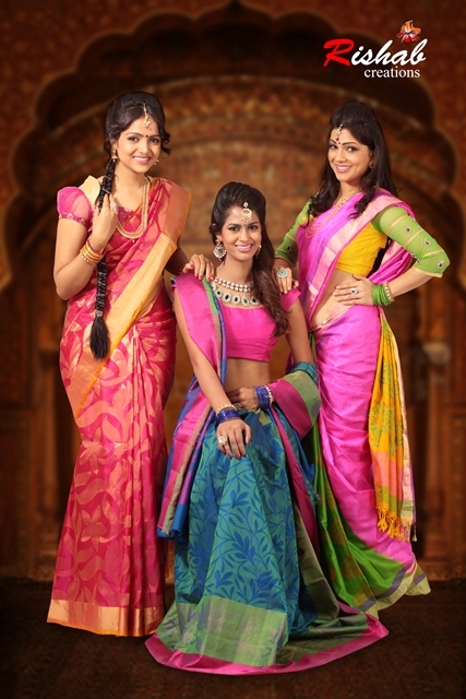 Soft Silk Sarees - Art Silk Fabric , Plain Design in an Array of Colors for Elegant Traditional Wear