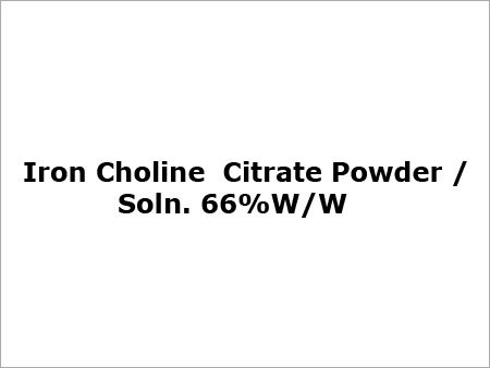 Iron Choline Citrate Powder/Soln. 66%W/W