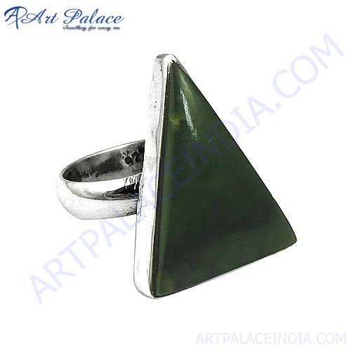 Nephrite Jed Fancy jewelry Silver Ring