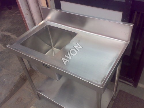 टेबल के साथ सिंगल सिंक (48X24X34+6) आयाम (L* W* H): 48X24X34+6 इंच (इंच)