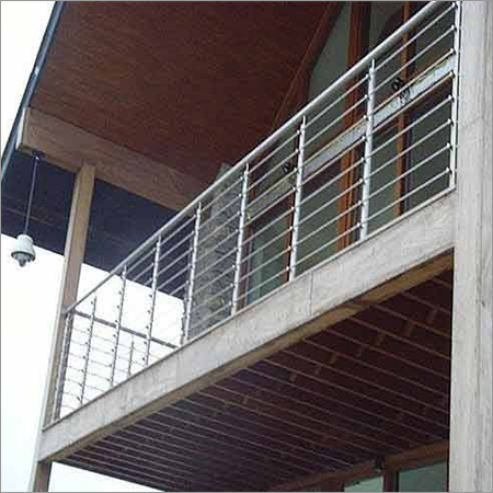 एसएस स्ट्रेट बाल्कनी रेलिंग
