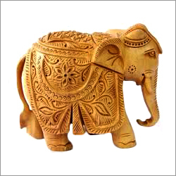 लकड़ी का हाथी शिल्प