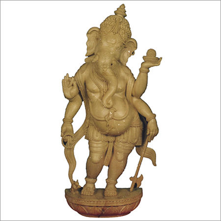 Wooden Ganesh Statue