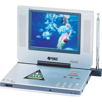 REVOLUTION - 5.6" पोर्टेबल TFT कलर टीवी जिसमें DVD प्लेयर और रिमोट कंट्रोल है