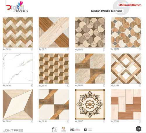 Designer Ceramic Floor Tiles - 8-10mm Thickness, Multi-Color Pattern, Polished Finish, Square Shape