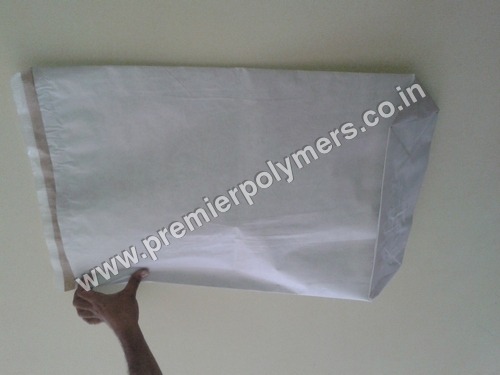 Bottom Paste Or Block Bottom Paper Bag - Color: White