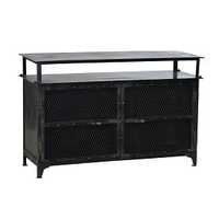 Industrial Iron Sideboard and Media Cabinet