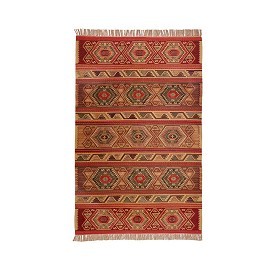 Wool Kilim Rug Red