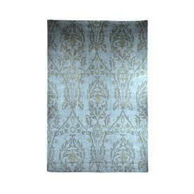 Hand Knotted Blue and Grey Rug