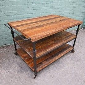 Reclaimed Wood And Iron Display Shelf