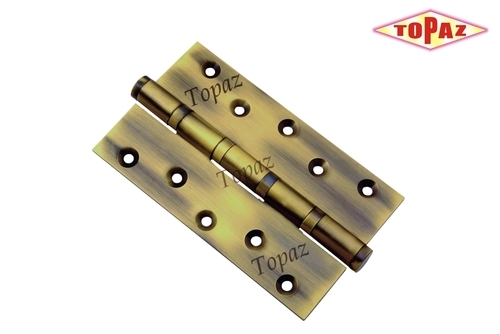 Silver Brass Railway Hinges Plain Dome