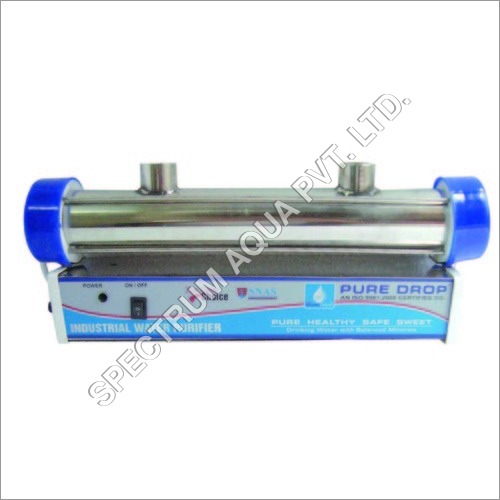 Industrial Water Purification System - Stainless Steel, 12" x 4" x 3" Dimensions | Energy Efficient, Easy Installation, 10 GPM Flow Rate, 1 Year Warranty