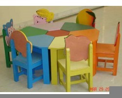 हेक्सागोनल नर्सरी टेबल