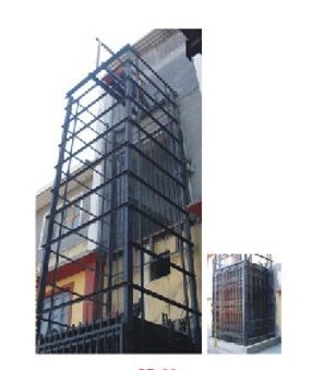 Wire Rope Goods Lift - 30 Feet Operating Height, 4-5 Tonne Capacity, Manual Caged Design - Rugged and Rust-Free Finish, Perfect for Warehouses and Distribution Centers