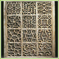 हाथ से नक्काशीदार संगमरमर की जाली