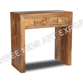 Polished Cube Furniture Mango Wood Console Table