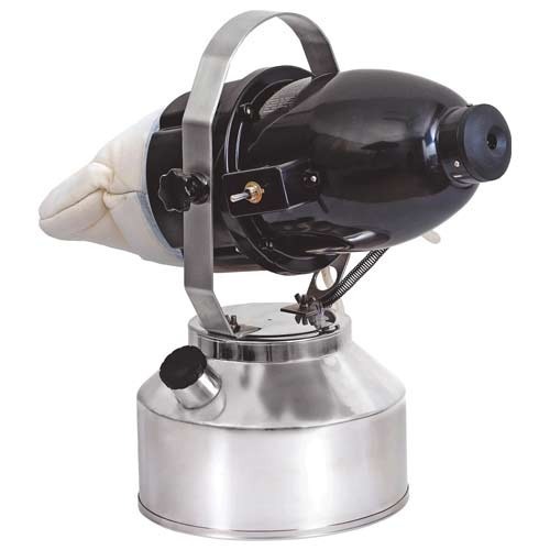 Clean Room Fogger - Plastic Material, 360 Degree Rotating Design | Electric Power 110-440 Volt, Black And Silver Finish, Laboratory Use