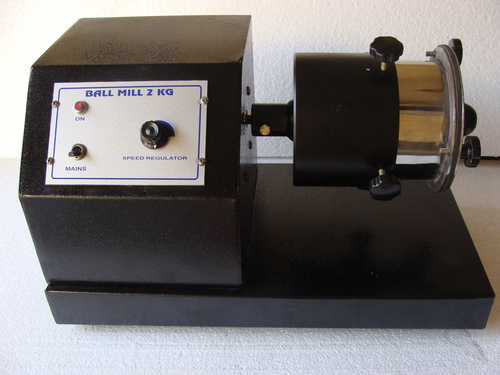 Ball Mill - Mild Steel, 220-230V | Analog Display, Industrial Use, 2 Capacity, Black & Silver