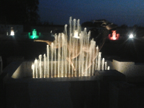 Lighting Water Fountain - Color: Golden
