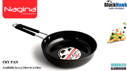 Aluminium Anodised Fry Pan - Stainless Steel, 5.6mm Thickness | Robust Structure, Perfect Finish, Anti-Corrosive Coating, Easy to Clean, Induction Bottom