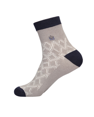 Extra Strechable Self Design with Cute Motif Ankle