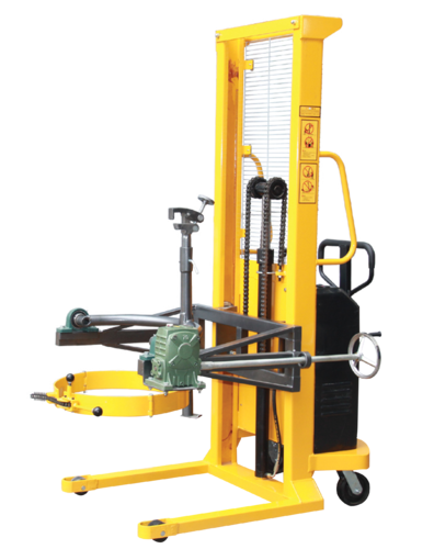 Semi Automatic Battery Stacker - Heavy Duty Steel, 500 - 2 Ton Capacity, Fork Length 1150mm, Yellow and Black | Sturdy, Battery Operated, Designed for Industrial Use
