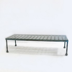 Vintage Blue Iron Coffee Table