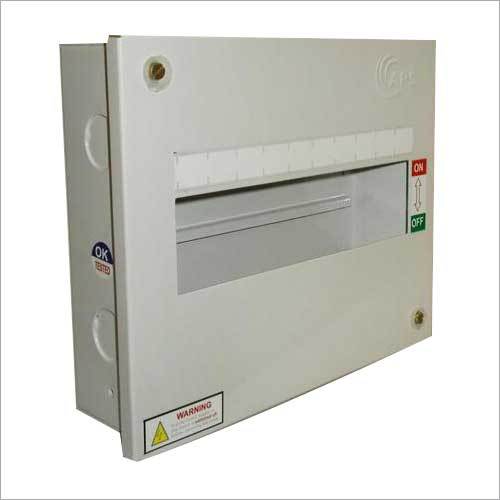Spn Single Door Distribution Board - Plastic Material, White Color, Powder Coated Finish | Reliable Electrical Management Solution