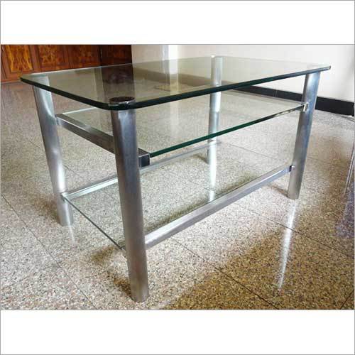 SS Fabricated Glass Table