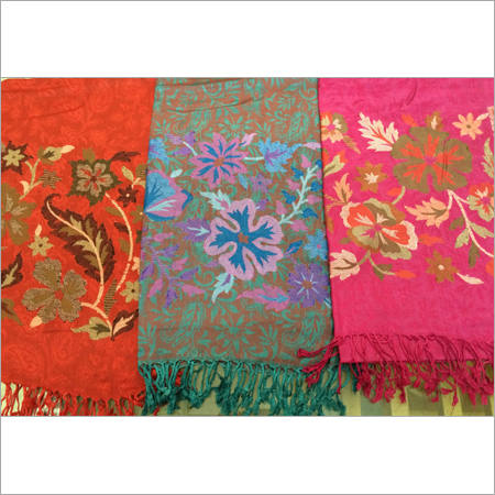 Embroidered Kani Cut Shawl