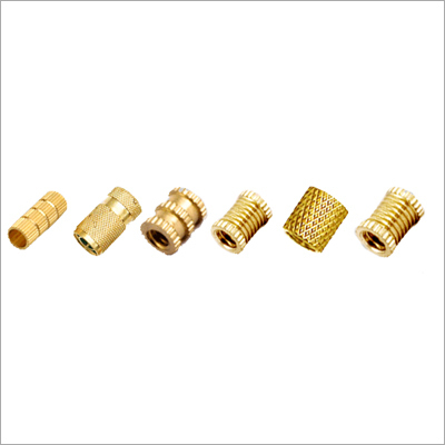 Round Brass Cross Knurling Inserts