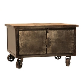 Reclaimed Wood and Industrial Iron Coffee Table