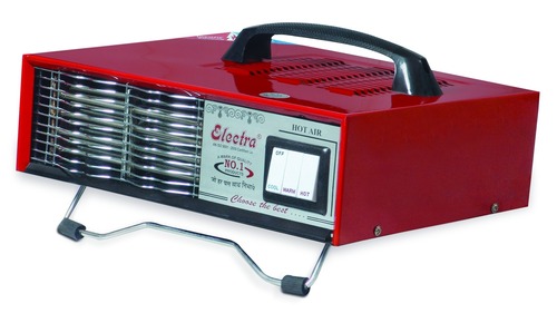 Heat Convector - Metal, 2000W Power, Portable Fan Heater | Maroon Color, 1-Year Warranty, Weighs 4kg