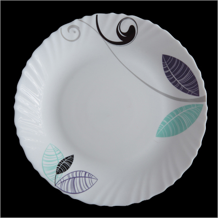 Round Opal Glass Plates
