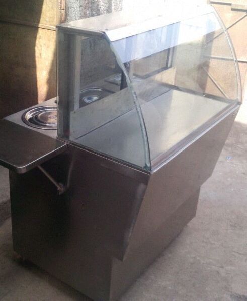Display Counters - Stainless Steel, Polished Finish | Dark Gray, 200 Kg Weight